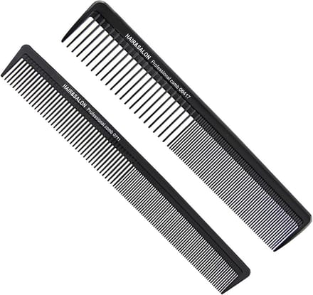 Set van 2 Carbon Kammen voor Fijn en Grof Haar - Professioneel Kappersgereedschap