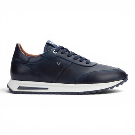 Martinelli Blauwe Leren Sneakers Trainer Veterschoenen - Hanbury