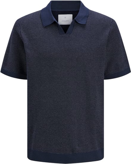 JACK&JONES - JWHCEASTON KNIT SPLIT NECK SS SN - Heren - Polo's