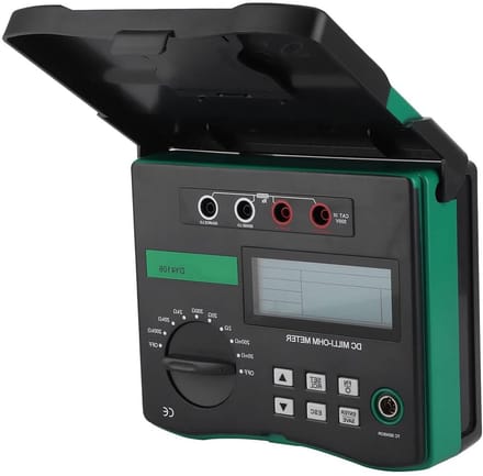 Circuit Weerstand Tester - Digitaal Ohm Meter - Componenten Testen - Temperatuur Compensatie - 20mΩ-200kΩ - Grijs