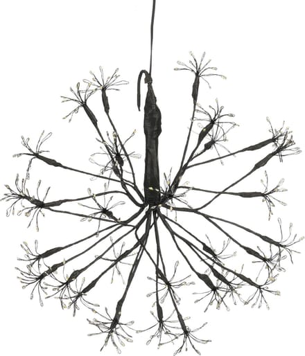 Luca Lighting Kerstverlichting Bal met Warm Witte LED Lampjes - Ø40 cm - Zwart