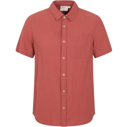Mountain Warehouse Heren Palm Textuur Korteborzen Shirt (Roest)