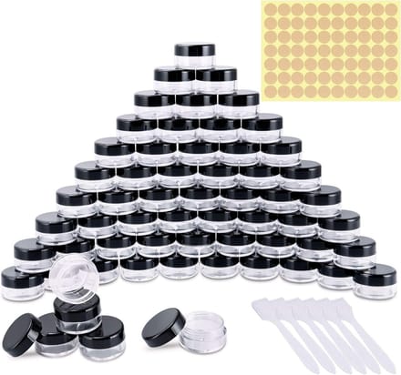 Lege plastic potjes van 5 ml - Set van 60 stuks voor opslag, knutselen en cosmetica