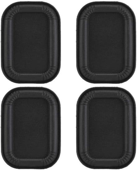 Dailygoods - Luidspreker trillingsplaat - 45 mm basluidspreker - Verbeterde basweergave - Zwart - Rubber trilplaat - Ideaal voor DIY projecten - 4 stu