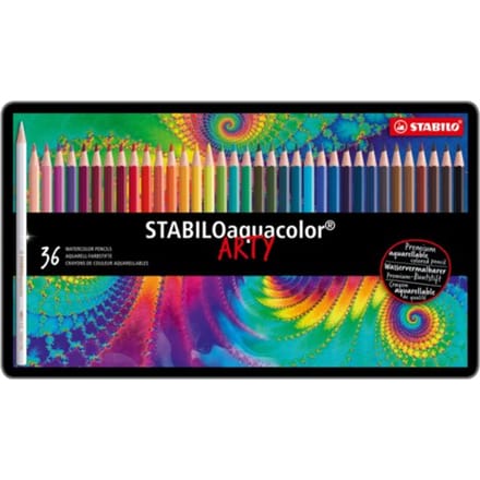 STABILO aquacolor® Aquarellable colored pencil Metaal box of 36 pens
