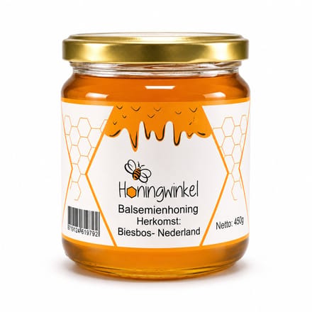 Balsemienhoning 450g Nederland Honingwinkel (vloeibaar)