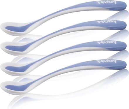 Nuby Lepel Warmtegevoelige 22,2 Cm Blauw 3m+ 4 Stuks