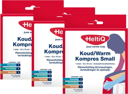 Hot/Cold Packs 12x10cm Set 3 Stuks, Inclusief Beschermhoes