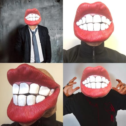 Verleidelijk rode lippen latex masker One size fits all adults rood