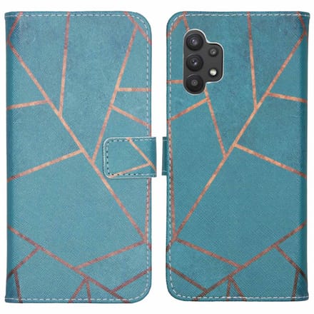 imoshion Hoesje - Geschikt voor Samsung Galaxy A32 (5G) - Design Softcase Bookcase - Blue Graphic