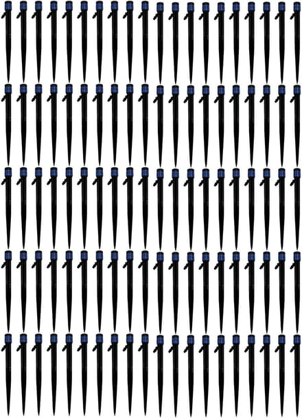 Waterdruppelaars Sproeiers - Druppelemitters - Gazon Bewatering - 360 Graden Verstelbaar - 100 Stuks - Blauw