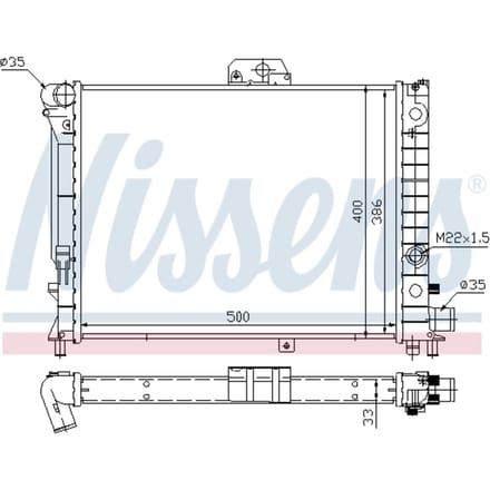 Radiator, motorkoeling NISSENS 64049