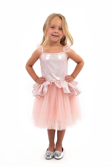 Little Adventures - Rosé/gouden tutu jurk – Maat L (110-122)