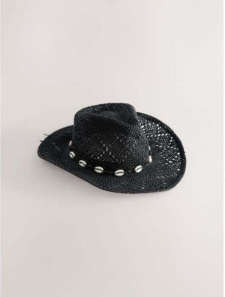 Next - Dames - Hoed met Western-detail - Zwart