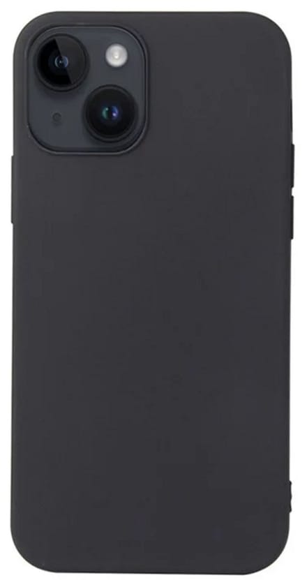 Cityhoesje - iPhone 15 Plus-14 Plus - Soft TPU Backcase - Matte Finish Coating Anti-Scratch – Zwart