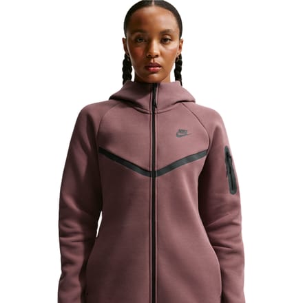 Nike Tech Fleece Hoodies Dames - Paars - Maat 36 - Katoen Jersey