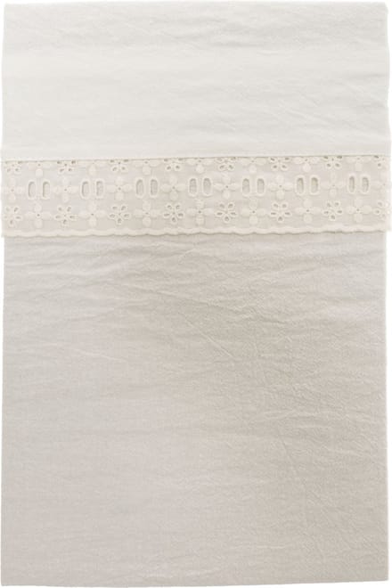 Cottonbaby - wieglaken - broderiekant - groot - roomwit