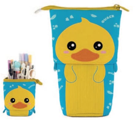iTotal Pop-up Pecil Case DUCK Eend etui voor school, uitbreidbaar 13.5x6.0x19.0cm