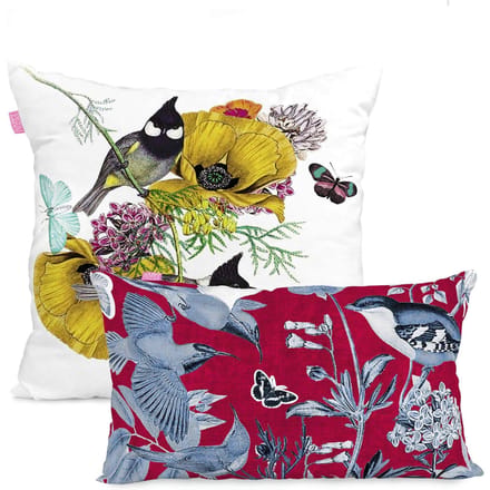 Set van 2 kussenhoezen Birds of Paradise | Happy Friday