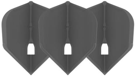 L-Style Champagne Flight L3 Shape Clear Black - Dart Flights