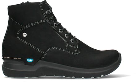 Wolky Hoge veterschoenen Whynot HV zwart nubuck - maat 38