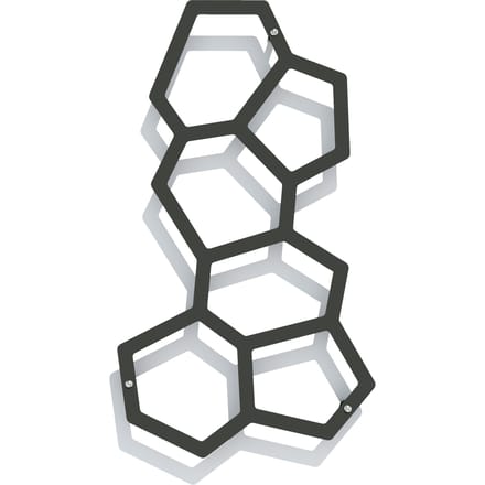 Flora - Onyx Wandtrellis - 63 x 35 cm - zwart