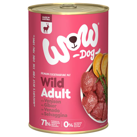 WOW Graanvrij natvoer Adult Wild 6 x 400 gram - Hond