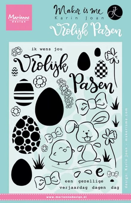 Marianne Design Stempel Pasen (Nederlands) KJ1705 12.0x18.0cm