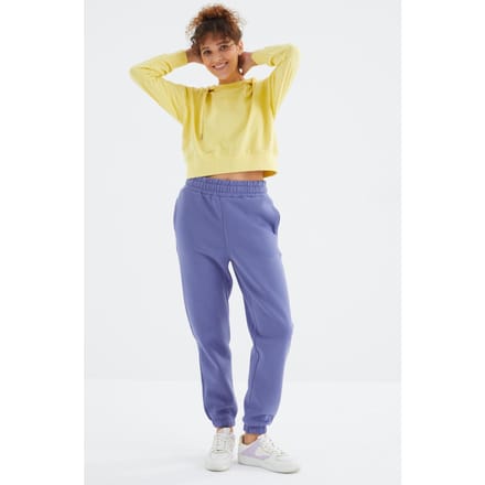 Dames Hoge Taille Fleece Joggingbroek