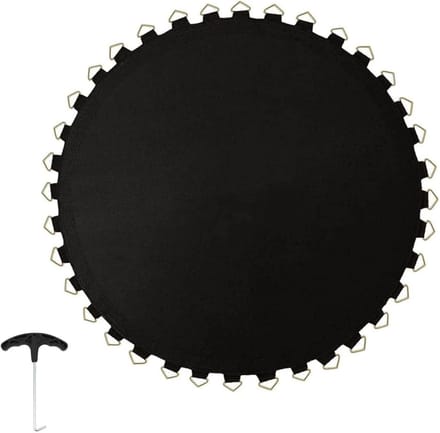 Trampoline Springmat - Vervangend Zeil - Buiten Spelen - Zeer Elastisch - Tot 16ft - Zwart