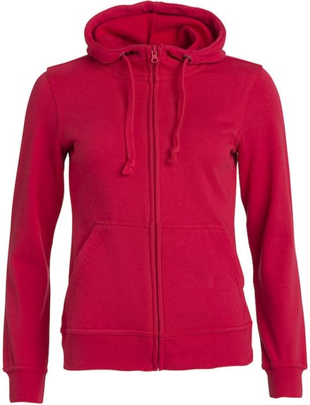 Clique Basic Hoody Full Zip Women 021035 - Rood - XXL