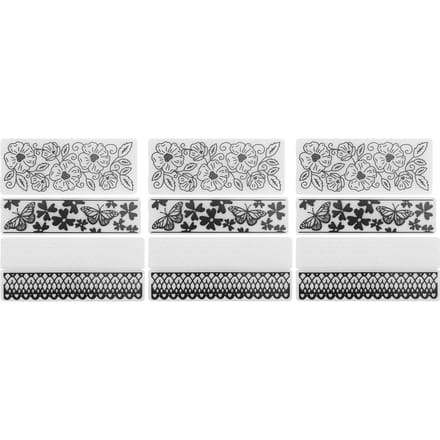 9 Stuks Bloem Plastic Embossing Folder Rechthoek voor DIY Kaartenmaker Handgemaakte Accessoires white