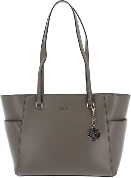 DKNY Leren Shopper Schoudertas Bryant Pocket Tote Toffee Bruine