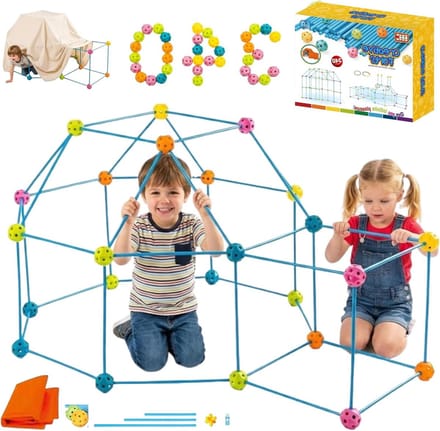 Bouwhuis Speelgoed - Hut Bouwset - Kinderen Spelen - Oneindige Constructies - 340 Delen - Multicolor