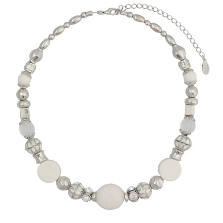 Behave® Korte ketting met diverse kralen 42 cm - Nikkelvrij