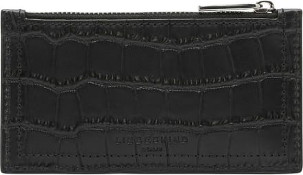 LIEBESKIND BERLIN Kaarthouder LOU 2 New Croco New Wallet Black Zwart