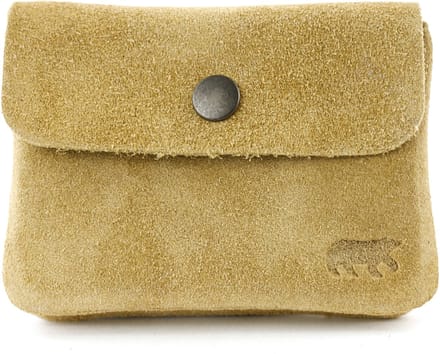Bear Design Pietje Suede Leren Portemonneetje - Bisquit