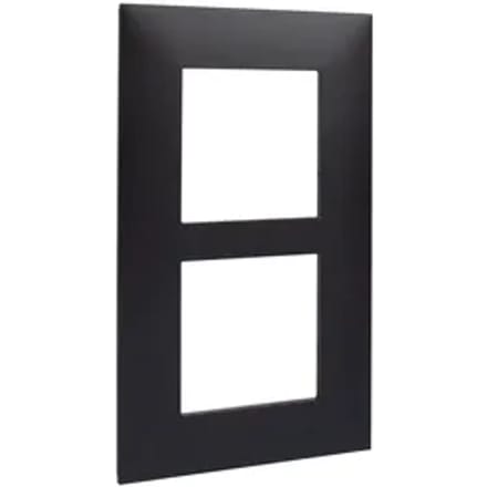 Legrand Vanela Next Dubbele Afdekplaat Horizontaal/verticaal Zwart 57mm