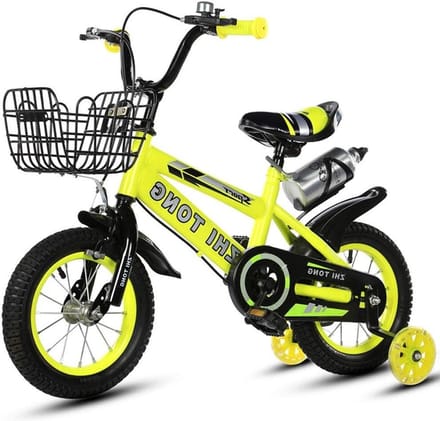 Kinderfiets - Loopfiets - Leren Fietsen - Dubbele Remmen - 12 inch - Geel