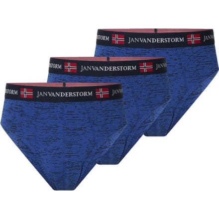 Jan Vanderstorm herren 3-Pack Slip - 12 - blauw - Plus Size