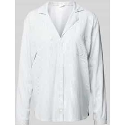 Loose fit pyjamabovendeel van mix van katoen en viscose
