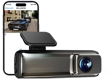 DrPhone DriveGuardian - USB Dashcam voor Android | 1080P HD, 130° lens, Nachtzicht, ADAS, Loopopname - Micro SD