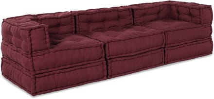 vidaXL - Modulebankeenheid - Stof - Bordeaux - 210 - x - 70 - x - 56 - cm