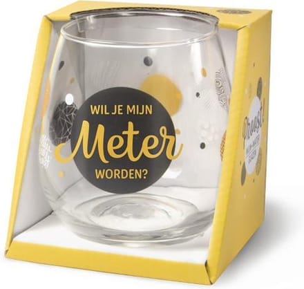 Water-wijnglas - Zou jij mijn meter willen zijn ? Proost!