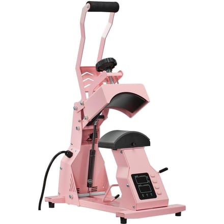 Hoed Warmtepers Machine voor Petten Hoed Pers met 4 Stuks Platen voor HTV Roze