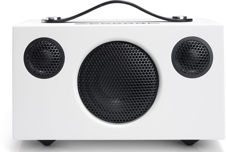 Audio Pro T3+ Draagbare Bluetooth Luidspreker – 2×5W + 15W Klasse D – 3,5” Woofer & 2 Textieldome Tweeters – Frequentiebereik 70 Hz – 20 kHz – Compact & Draagbaar – Wit