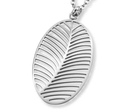 Amanto Ketting Darbin - 316L Staal PVD - Blad - 47x27mm - 45cm