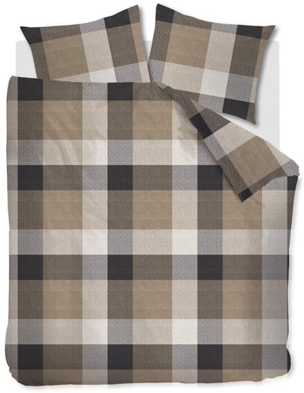 Beddinghouse Dekbedovertrek Flanel Dario Taupe 2 persoons