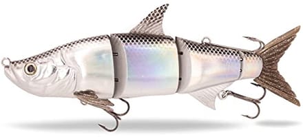 Sleepaas Swimbait - Groot Vis Aas - Snoek Vissen - Magnetisch Tophaak Systeem - 27 cm - Silver Star