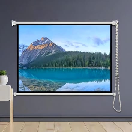 Projectiescherm - Scherm - Thuisbioscoop - Handmatig uittrekbaar - 30 inch - Wit